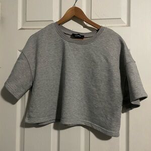 Oversized Gray Cropped T-Shirt